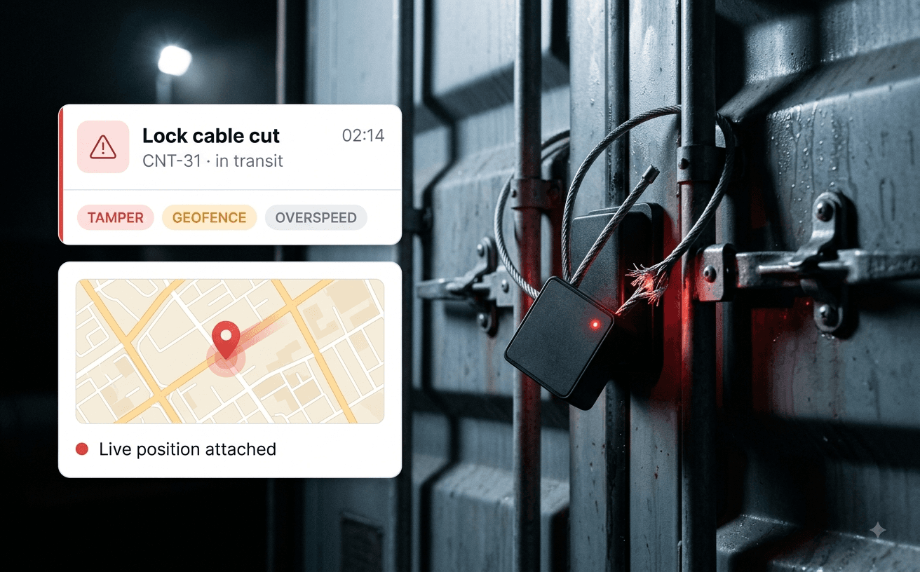 Container E-Locks — Tamper & status guard