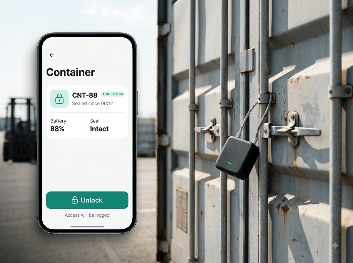 Container E-Locks — Remote lock & unlock