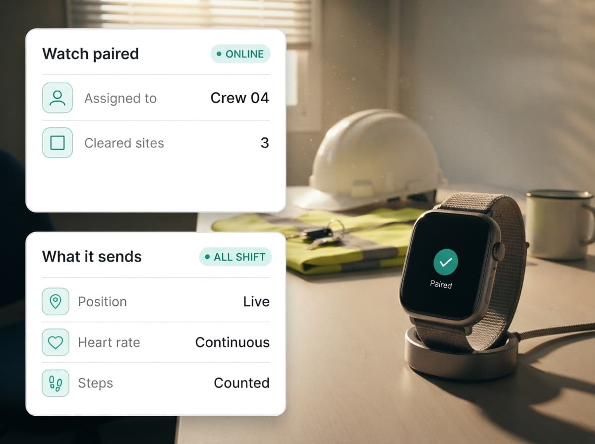Smartwatch Field Tracking in operation