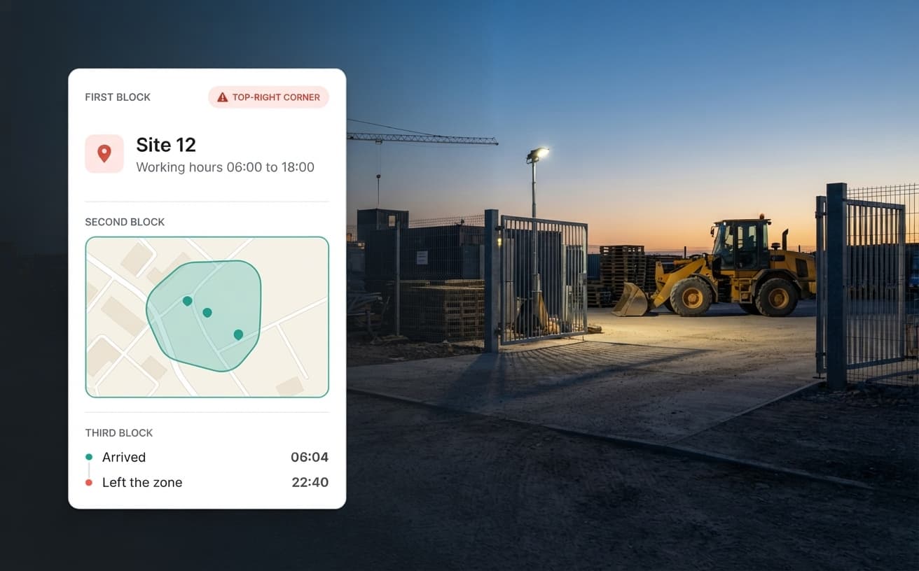 Construction — Turn each site into geometry you can alert on