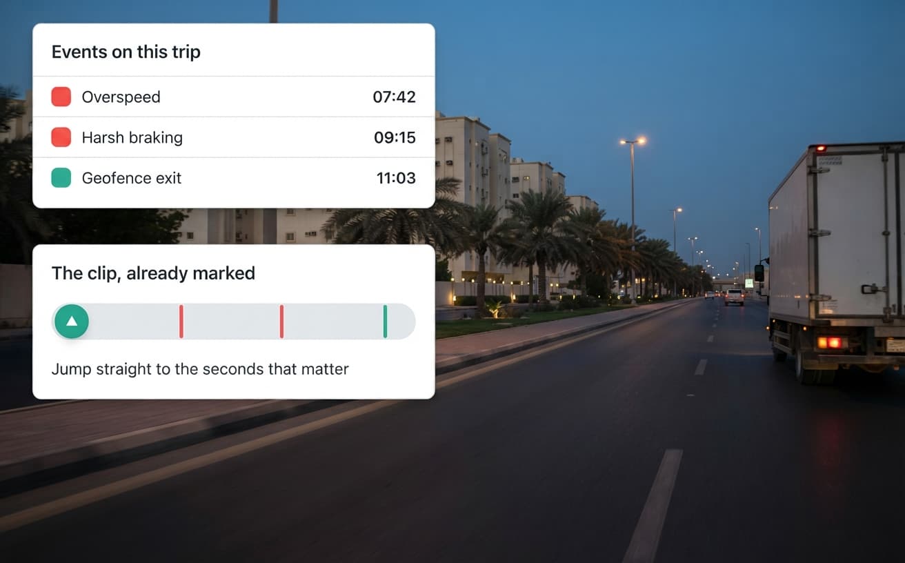 Video & Driver Safety — Event-linked footage