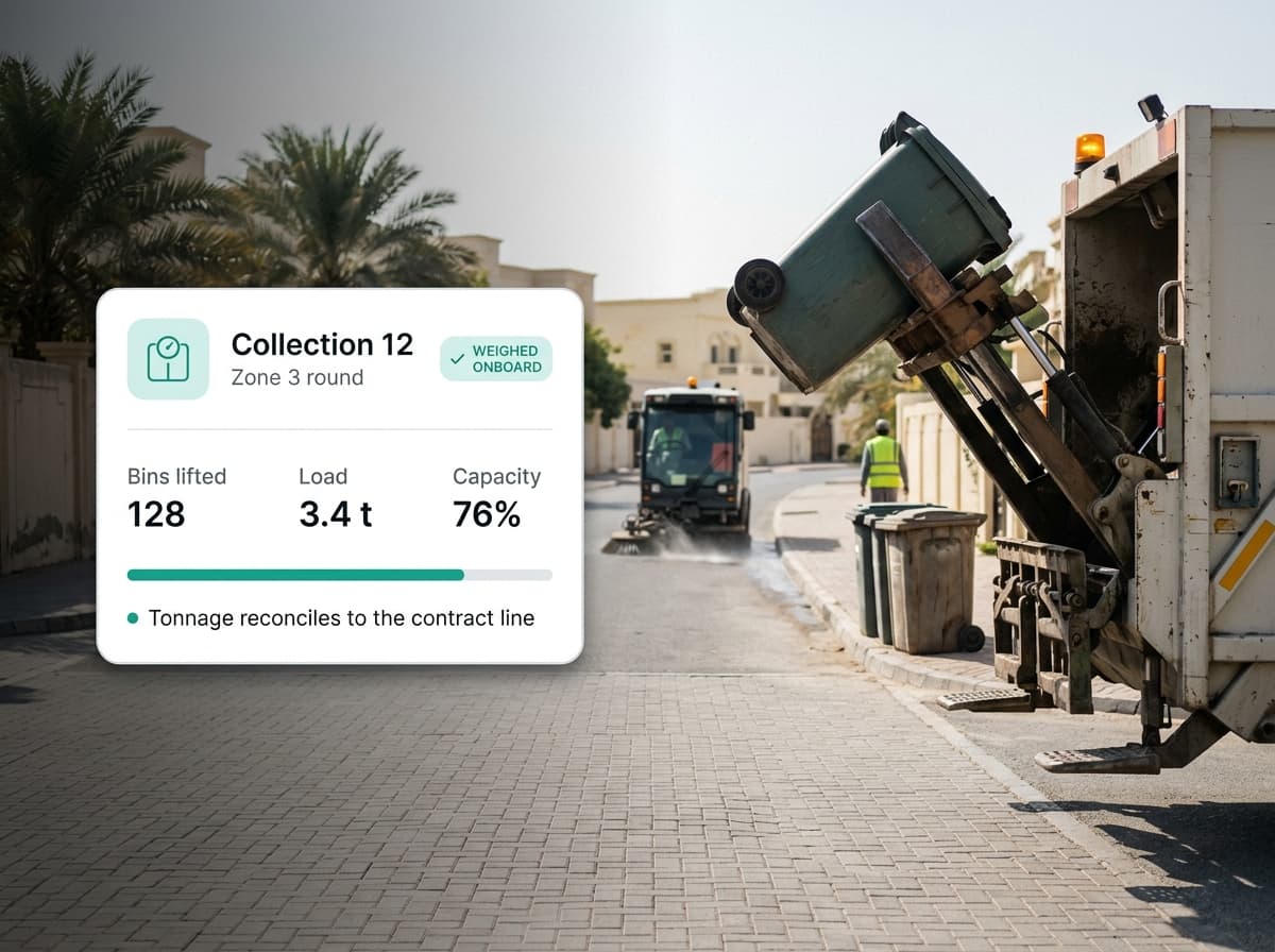 Municipal Cleaning Services Platform — equipment in the field